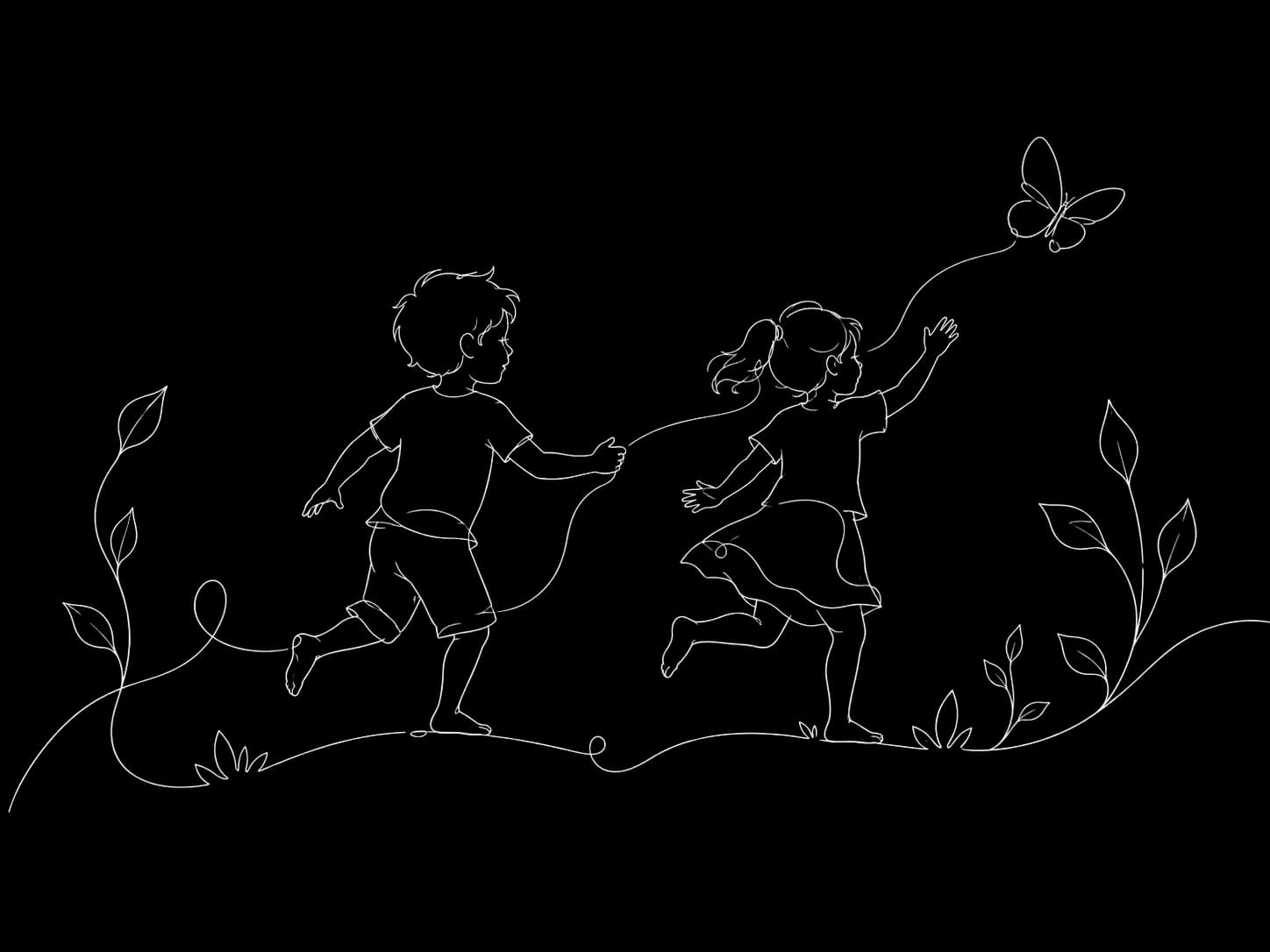 Enfants qui jouent ensemble dans un espace lumineux
